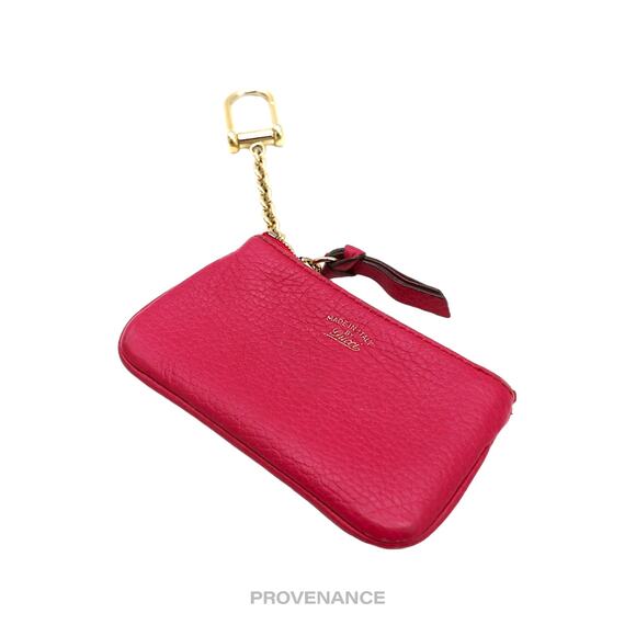 🔴 Gucci MII Key Pouch Cles - Pink Tumbled Leather - Picture 3 of 8